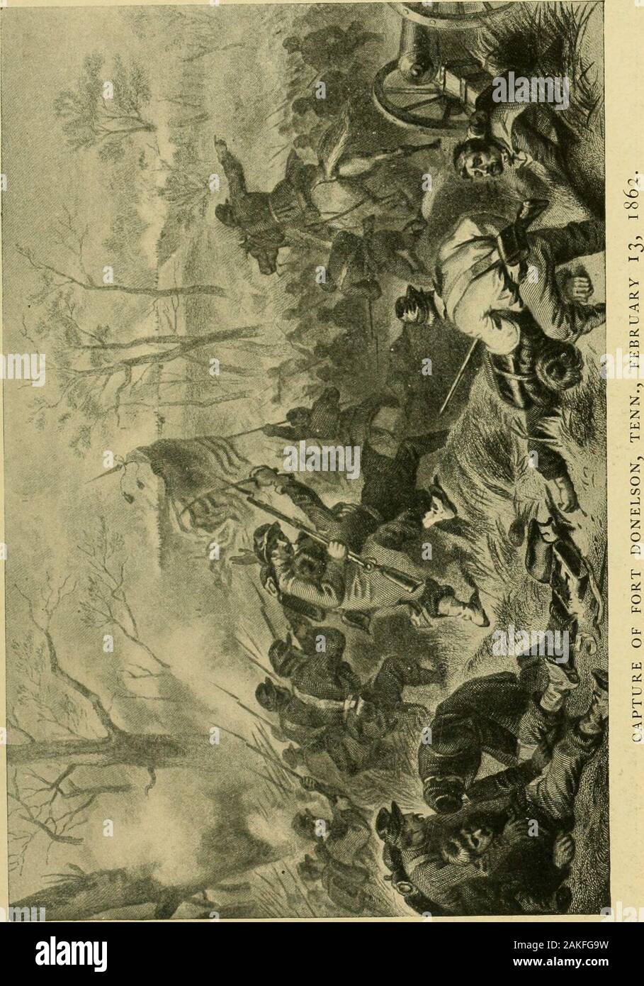 La storia della battaglia di Gettysburg e descrizione della pittura di repulse di Longstreet's assalto da James Walker e di incisione in acciaio da esso da HBHall, jr . oo. Foto Stock