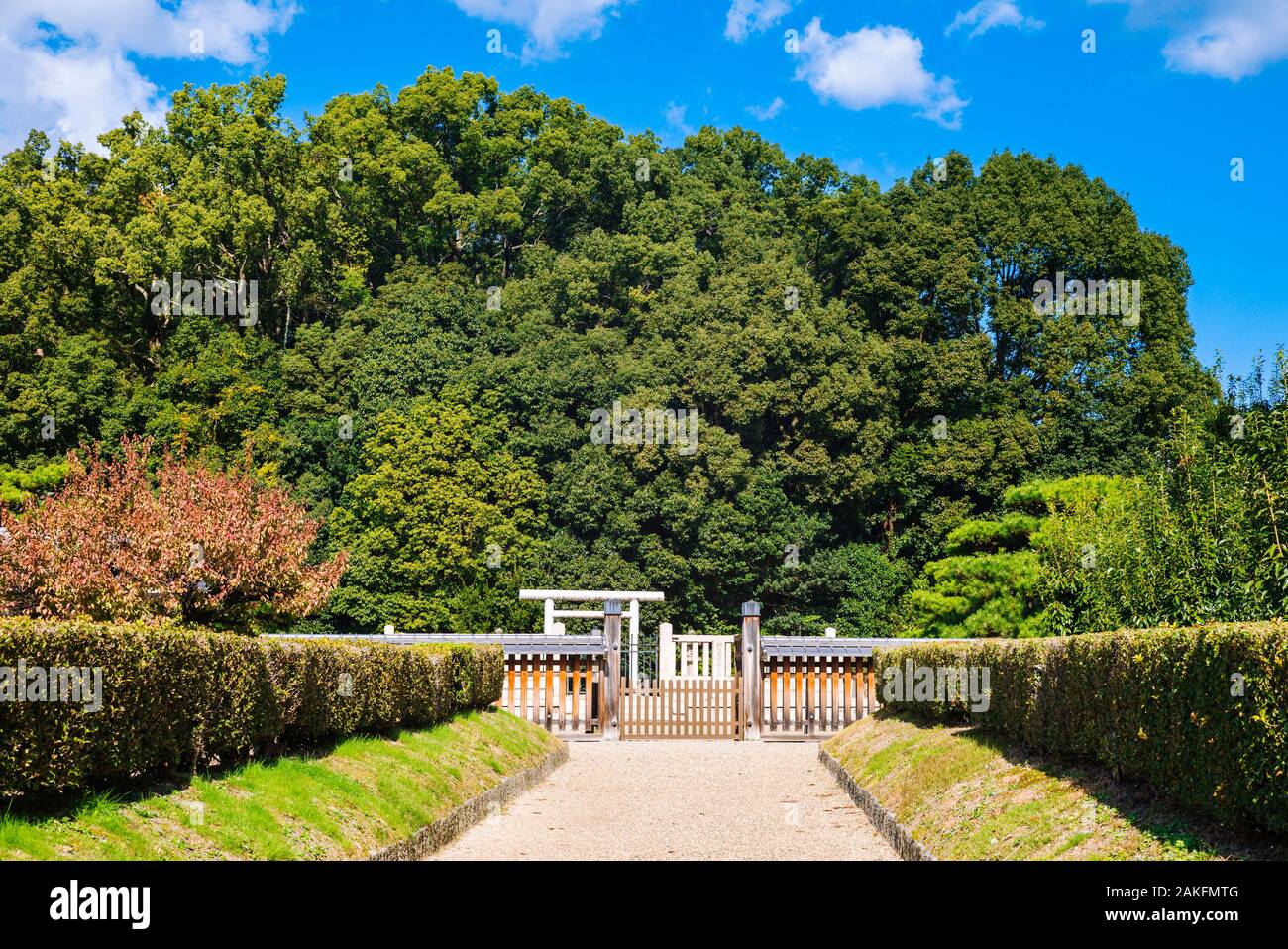 La tomba dell'Imperatore Suinin, Nara/Giappone Foto Stock