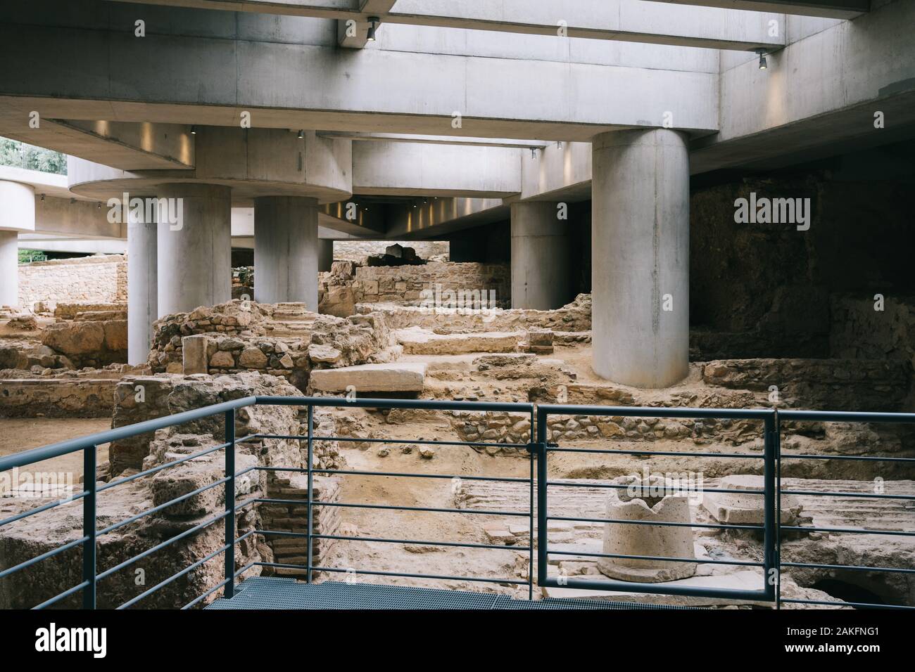 Athens, Grecia - 22 DIC 2019: mostra nel Museo dell'Acropoli di Atene, Grecia, Europa Foto Stock