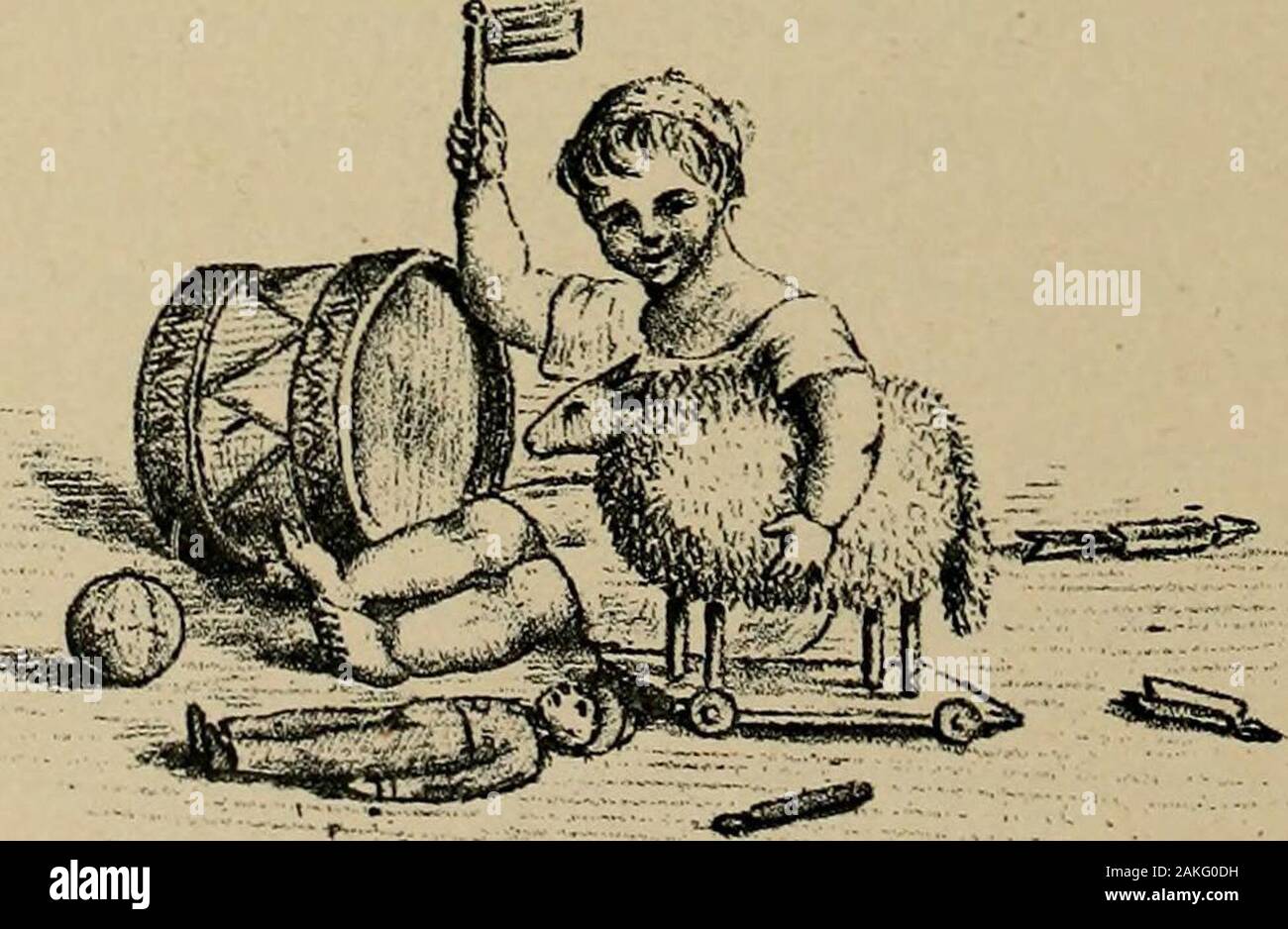 Histoire des jouets : ouvrage contenant 250 illustrazioni dans le texte et 100 incisioni hors texte dont 50 planches coloriées à l'aquarelle . n rispettabile. 11 est encore tel numéro de jeu de quilles rnba-nées qui se vend quarante-huit franchi la douzaine. " Jadis larticle de Liesse ne quittait pas la France, aujourdhui ilsexporte en Belgique, en Angleterre et jusquen Amérique. Il occupe,pendant la saison dhiver, cent vingt ouvriers sur une popolazione que ledernier recensement fait descendre à 1300 habitants, alors quil y un moinsde trente ans elle en comptait plus de 1500. " Mais, quelle que così Foto Stock