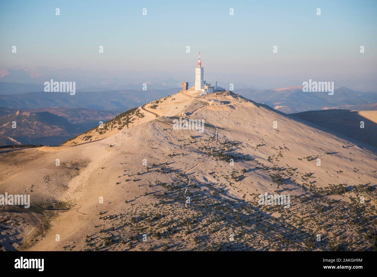 Francia, Vaucluse, Malaucene, Mont Ventoux (vista aerea) Foto Stock