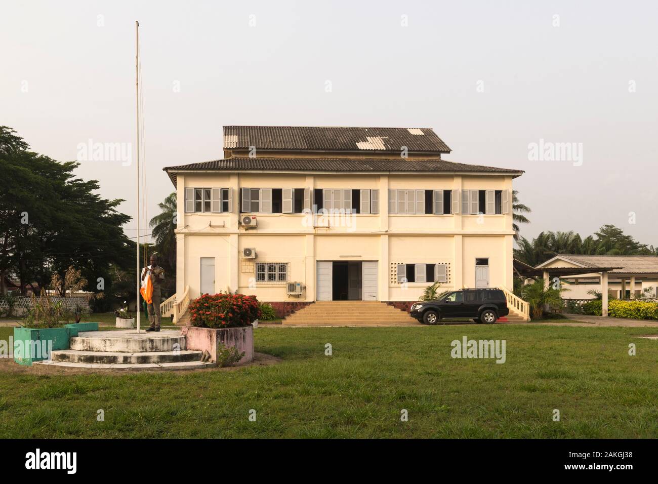La Costa d Avorio, Grand Bassam, la prefettura di vecchia casa coloniale Foto Stock