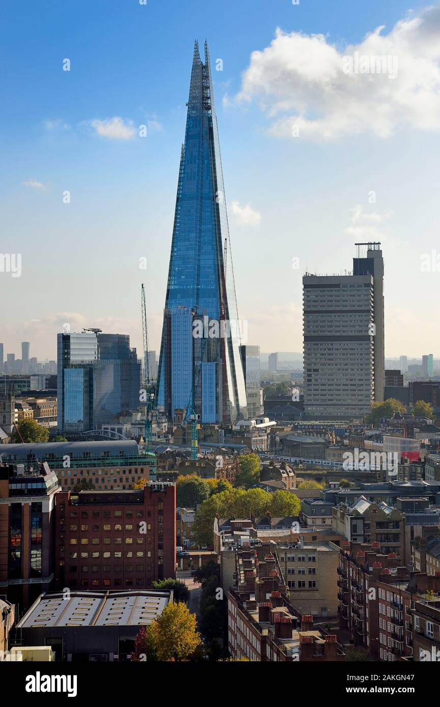 Regno Unito, Londra, distretto di Southwark, Shard, Londra più alti torre, dall'architetto Renzo Piano Foto Stock