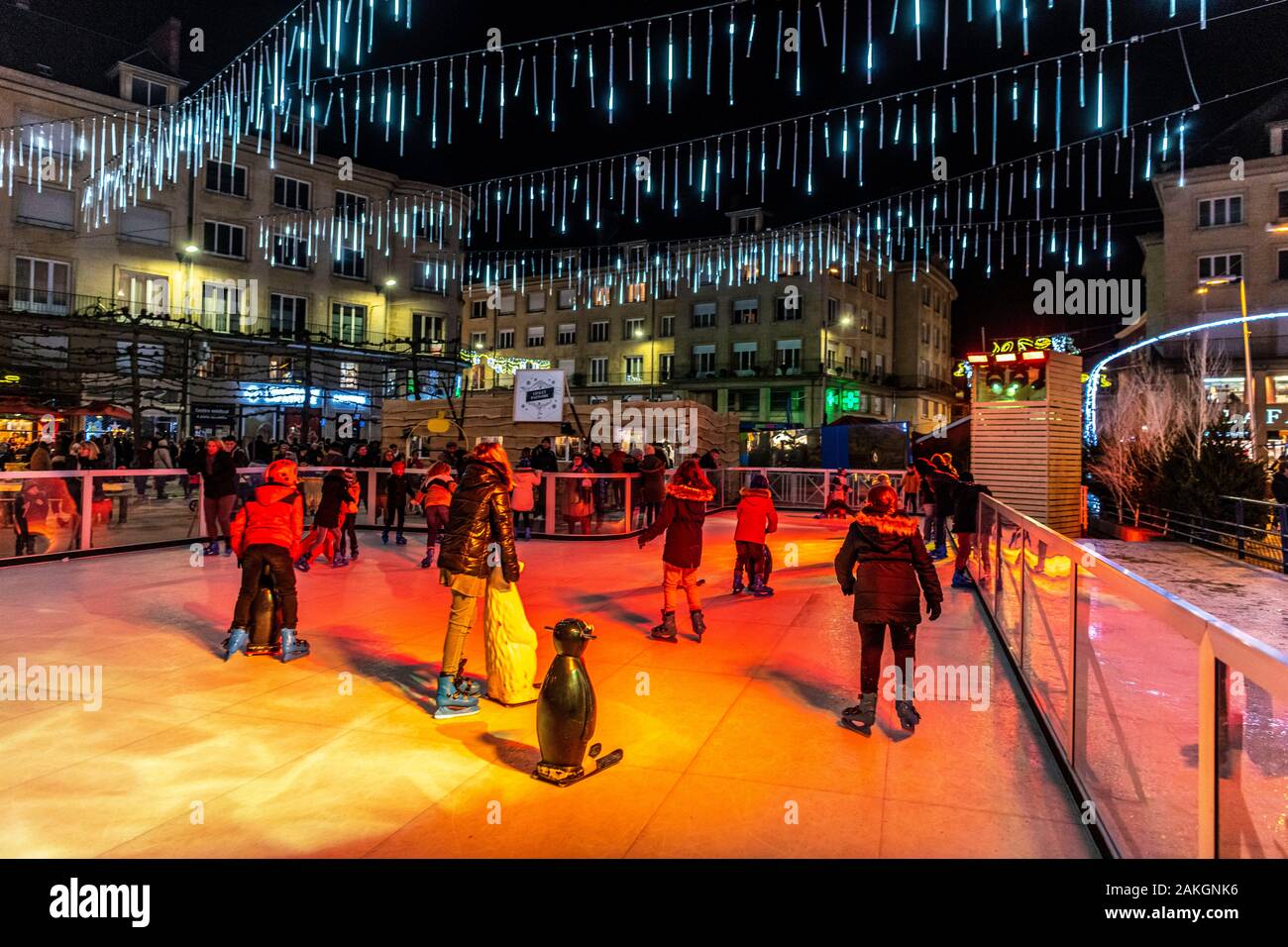Francia, Somme, Amiens, il mercatino di Natale di Amiens Foto Stock