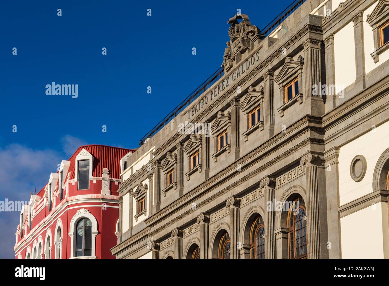 Spagna isole canarie Gran Canaria Island, Las Palmas de Gran Canaria, Teatro Perez Galdos, teatro, esterna Foto Stock