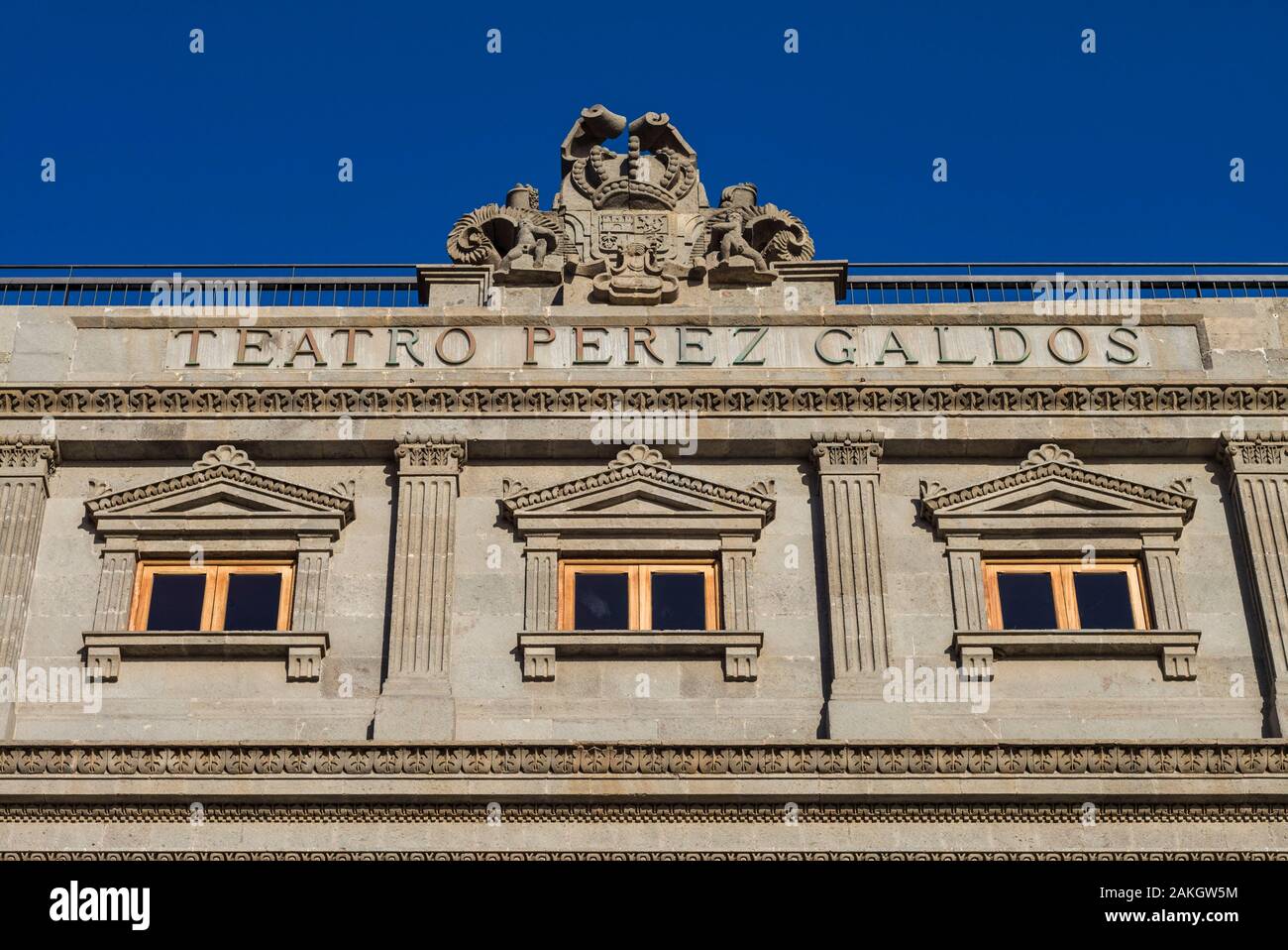 Spagna isole canarie Gran Canaria Island, Las Palmas de Gran Canaria, Teatro Perez Galdos, teatro, esterna Foto Stock