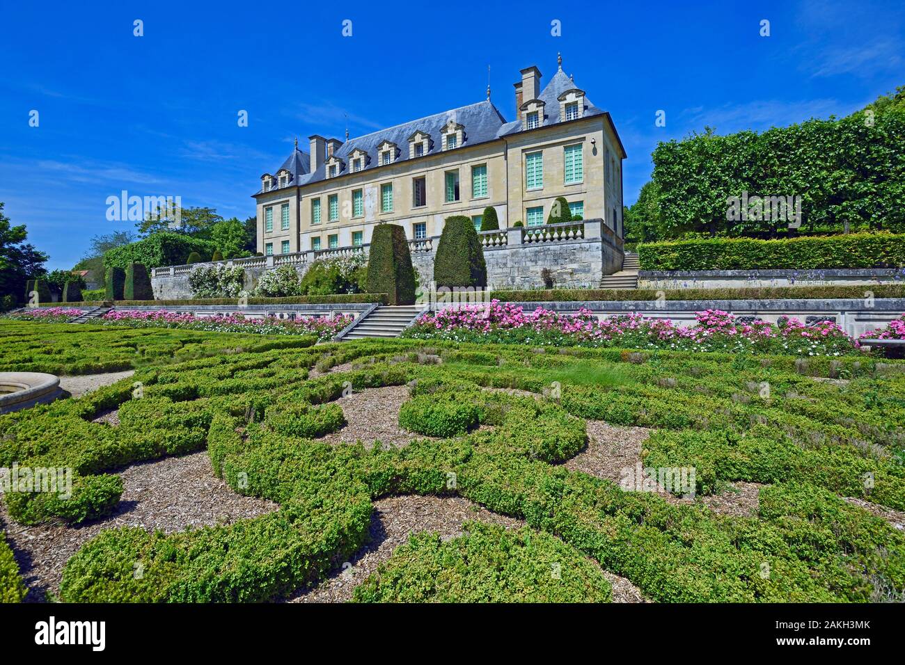 Francia, Val-d'Oise, Auvers-sur-Oise, il castello Foto Stock