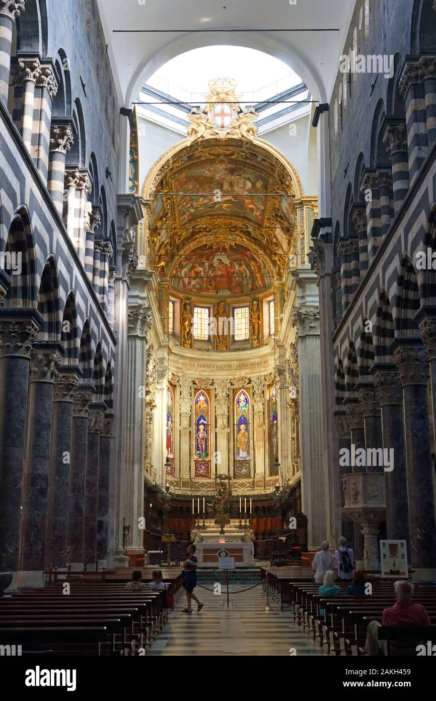 In Italia, la Liguria, Genova, Cattedrale di San Lorenzo Foto Stock