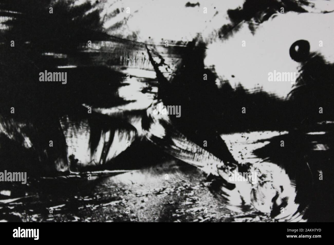 Fine anni settanta in bianco e nero extreme teorico di fotografia astratta Foto Stock