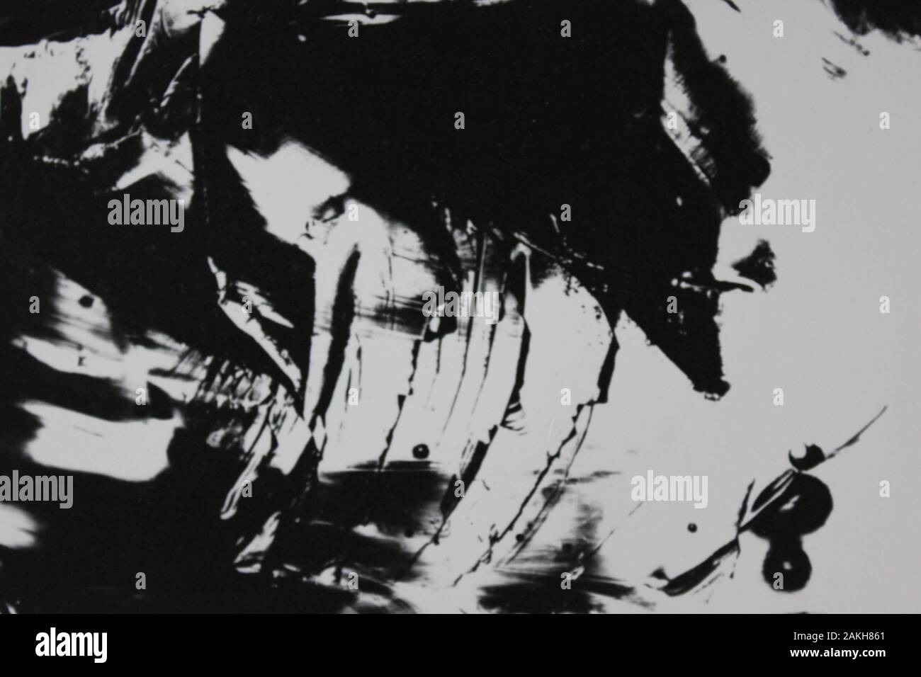 Fine anni settanta in bianco e nero extreme teorico di fotografia astratta Foto Stock