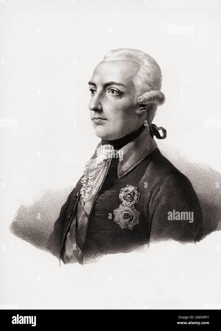 Giuseppe II, 1741 - 1790, Imperatore del Sacro Romano Impero. Re di Ungheria, re di Croazia, Re di Boemia. Foto Stock