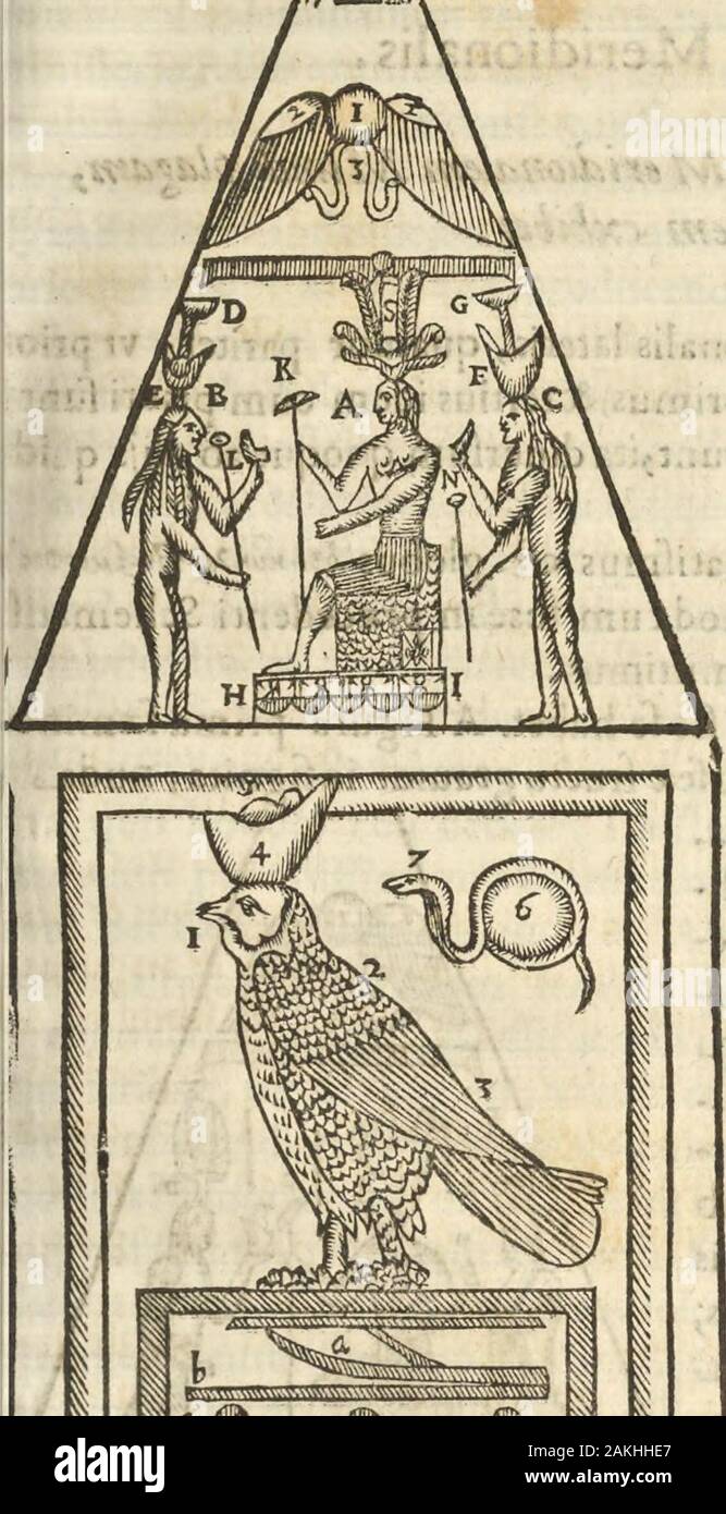 Athanasii Kircheri e SocIesu Obeliscus Pamphilius, hoc est, interpretatio noua & hucusque intentata obelisci hieroglyphici quem non ita pridem ex veteri hippodromo Antonini Caracallae Caesaris, nel forum agonale transtulit, integritati restituit & in Vbis Aeternae ornamentum erexit Innocentius XPontMax: in quo post varia Aegyptiacae, Chaldaicae, Hebraicae, Graecanicae antiquitatis doctrinaeque qua sacrae, qua profanae monumenta, veterum tandem theologia, hieroglyphicis inuoluta symbolis, detecta e tenebris in lucem asseritur . IdeaJis Conceptusje&iohjec iet ,. 1 Triformi Numini Hcmphta.Mentipri Foto Stock