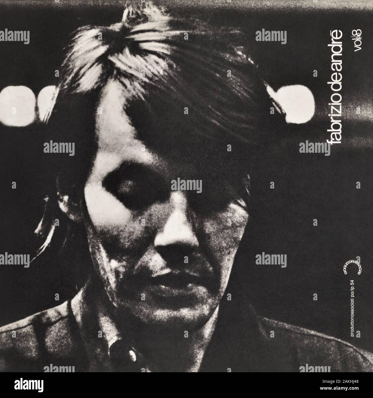 Fabrizio De Andrè - copertina originale dell'album in vinile - Volume 8 - 1975 Foto Stock
