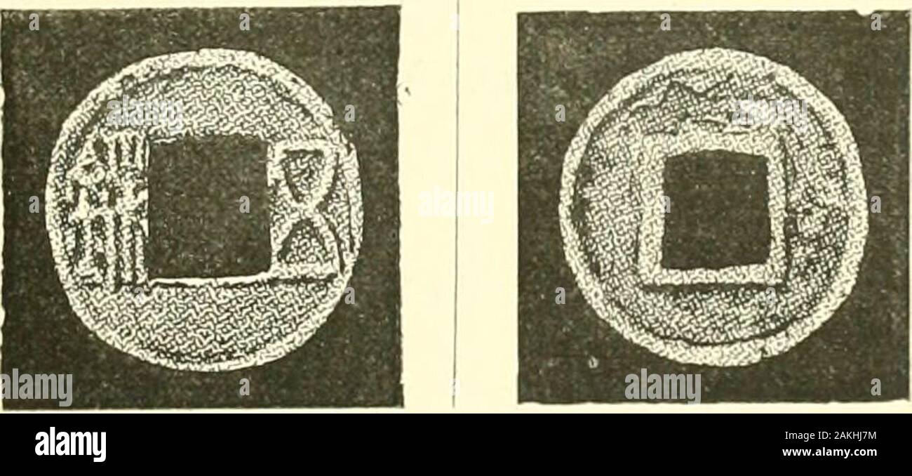 Catalogo delle monete cinesi dal VII centBC., ad AD621inclusa la serie nel Museo Britis . Nessun marchio. Un riin intorno thesf|uare foro. La peculiarità dei primi numeri di tins cash è che sul complementare il centralhole non ha alcun cerchio. 316. Stesso legendas precedenti.. Stesso un.spreceding. 317, 318, 319, 320, 321, 322, 323, 324, 325, 326, 327,328, 329, 330, 331, 332, 333. Complementare e Revkrsk. Ncarlv siniil;i 315 Mvi.L 316, l)Ht più sottile. IE. Dimensioni Siiiiie. Av.insp WniLTlil: 30. •T A 302 KollMKi; IIA.N DVXASTV, Ann. 1&GT;ING-KI SIUEN TT, -^i^ £ g% ?? , N.c. 73-40, (1) Nicii-hao, Pkn-siie, TK ^ Foto Stock