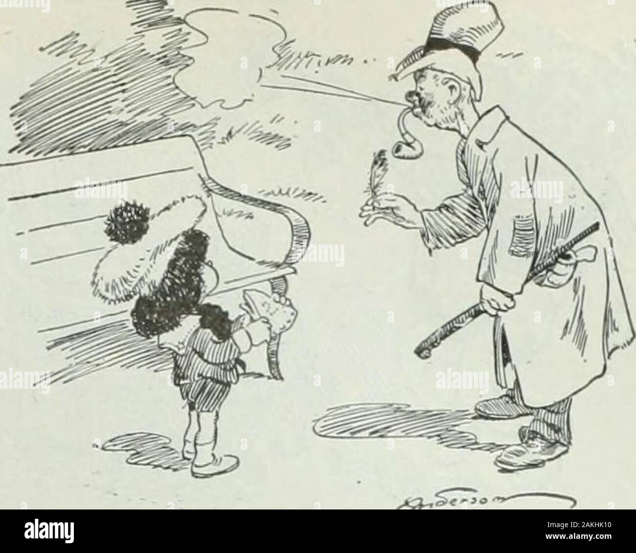 La caricatura; scherzi ed umorismo di una nazione in foto, canzoni e storia . tenendo una sede nearthe capo della ditta, vorrei chiedere a lei per yourdaughters mano! Perché io non conoscono nemmeno lei, Sir! Oh, non lasciatevi che disturbano affatto, sir. Ben soonget conoscenza. Quindi è un perfetto sconosciuto, per chiedere la mia daughtershand, eh? Detto il ricco mercante, guardando nel suo amazementat chiamante. Figlia che vuol dire? Ho havethree. Voglio dire l'uno con l'capelli dorati, impartita theyoung uomo, non demorde. Io sono ancora in dubbio, giovane. Due dei miei daugh-ter hanno capelli dorati. Vuoi dire di Ellen o Maria? Non posso dire che, sir. Ho Foto Stock