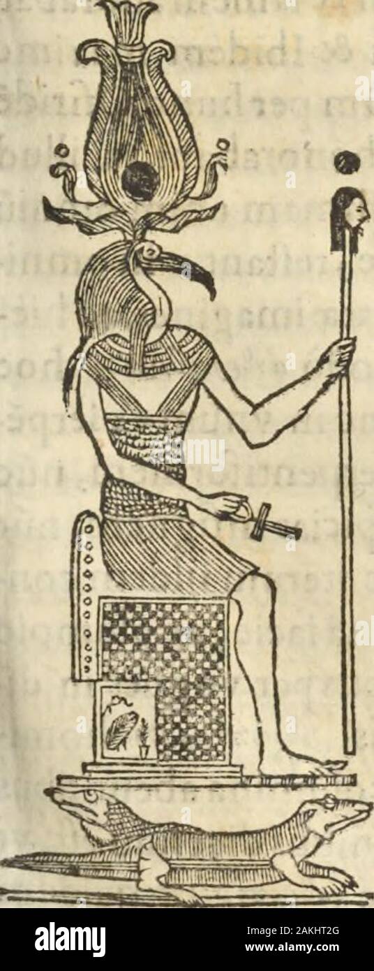 Athanasii Kircheri e SocIesu Obeliscus Pamphilius, hoc est, interpretatio noua & hucusque intentata obelisci hieroglyphici quem non ita pridem ex veteri hippodromo Antonini Caracallae Caesaris, nel forum agonale transtulit, integritati restituit & in Vbis Aeternae ornamentum erexit Innocentius XPontMax: in quo post varia Aegyptiacae, Chaldaicae, Hebraicae, Graecanicae antiquitatis doctrinaeque qua sacrae, qua profanae monumenta, veterum tandem theologia, hieroglyphicis inuoluta symbolis, detecta e tenebris in lucem asseritur . m &LT;vegetis oculis, noBu fub acjuts obtufo Egypti),alibi di-cetur, Foto Stock