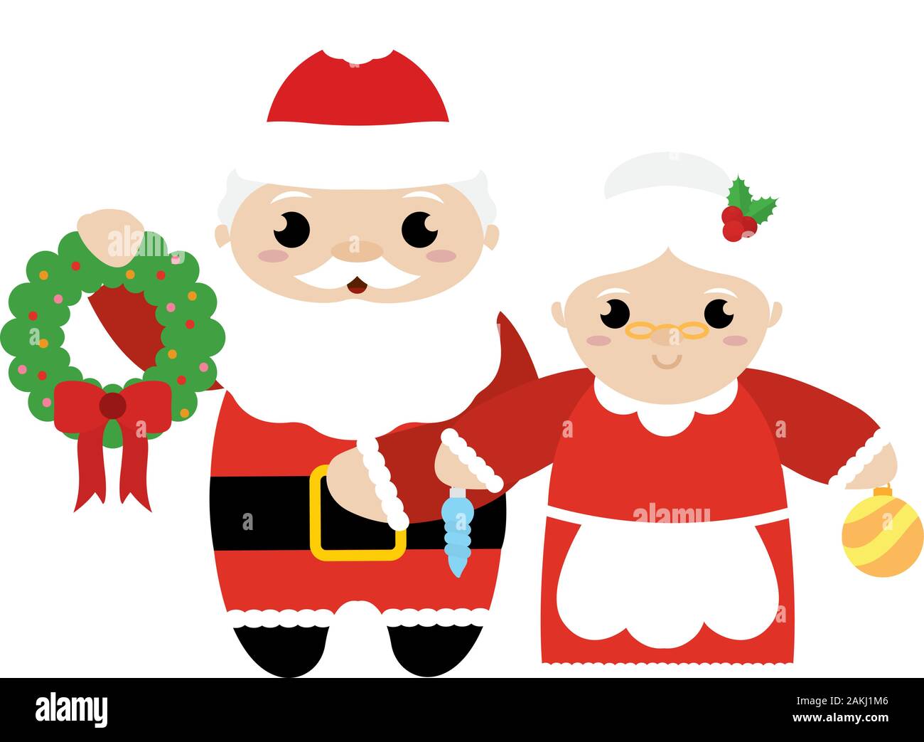 Babbo Natale e la sig.ra Claus Illustrazione Vettoriale