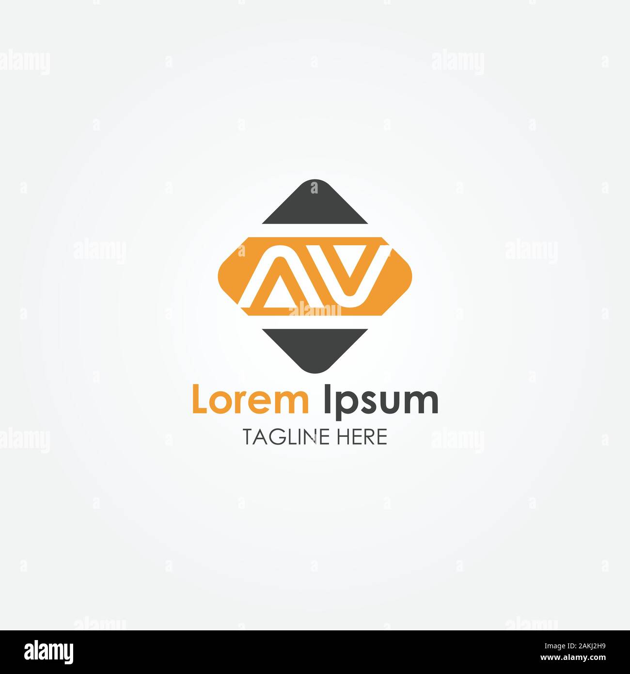 AV iniziale Lettera con logo moderno creativo Business Tipografia template vettoriale. Creative lettera astratta Logo AV Vettore. Illustrazione Vettoriale