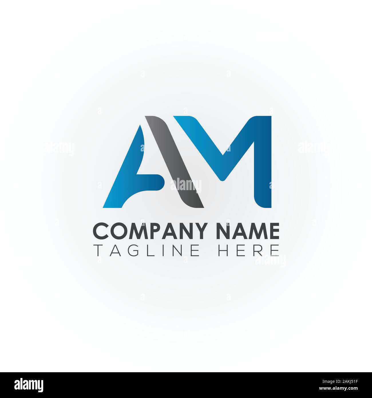 AM iniziale Lettera con logo moderno creativo Business Tipografia template vettoriale. Creative lettera astratta AM vettore Logo. Illustrazione Vettoriale