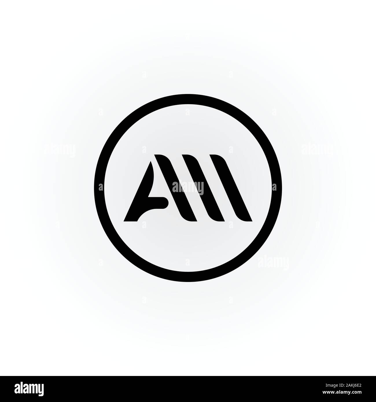 AM iniziale o AW Lettera con logo moderno creativo Business Tipografia template vettoriale. Creative lettera astratta AM o AW vettore Logo. Illustrazione Vettoriale