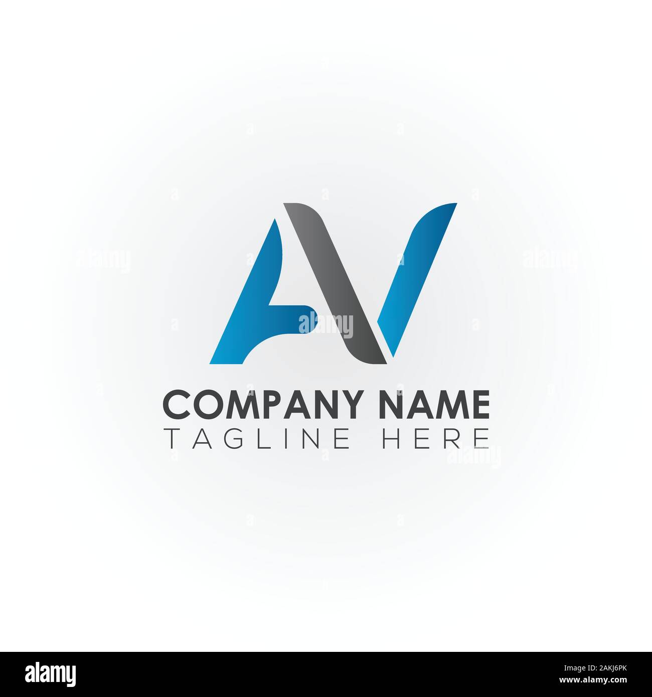 AV iniziale Lettera con logo moderno creativo Business Tipografia template vettoriale. Creative lettera astratta Logo AV Vettore. Illustrazione Vettoriale