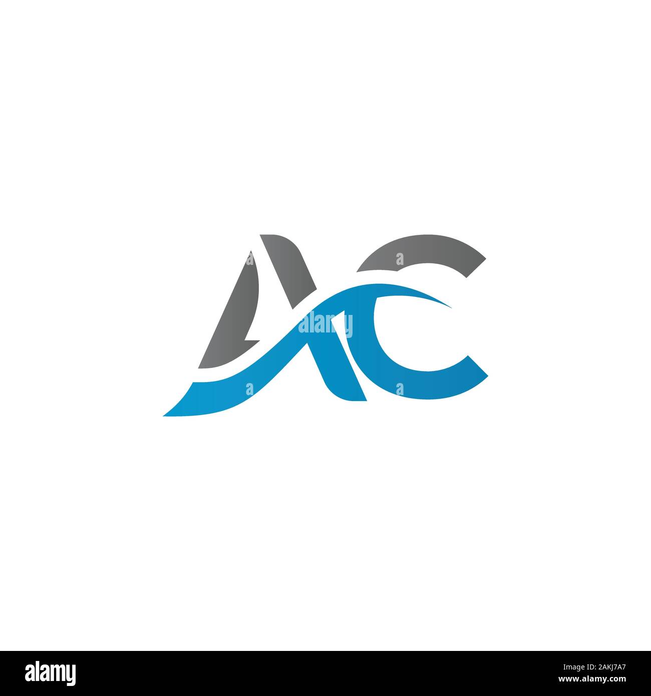 AC iniziale Lettera con logo moderno creativo Business Tipografia template vettoriale. Creative lettera astratta AC vettore Logo. Illustrazione Vettoriale