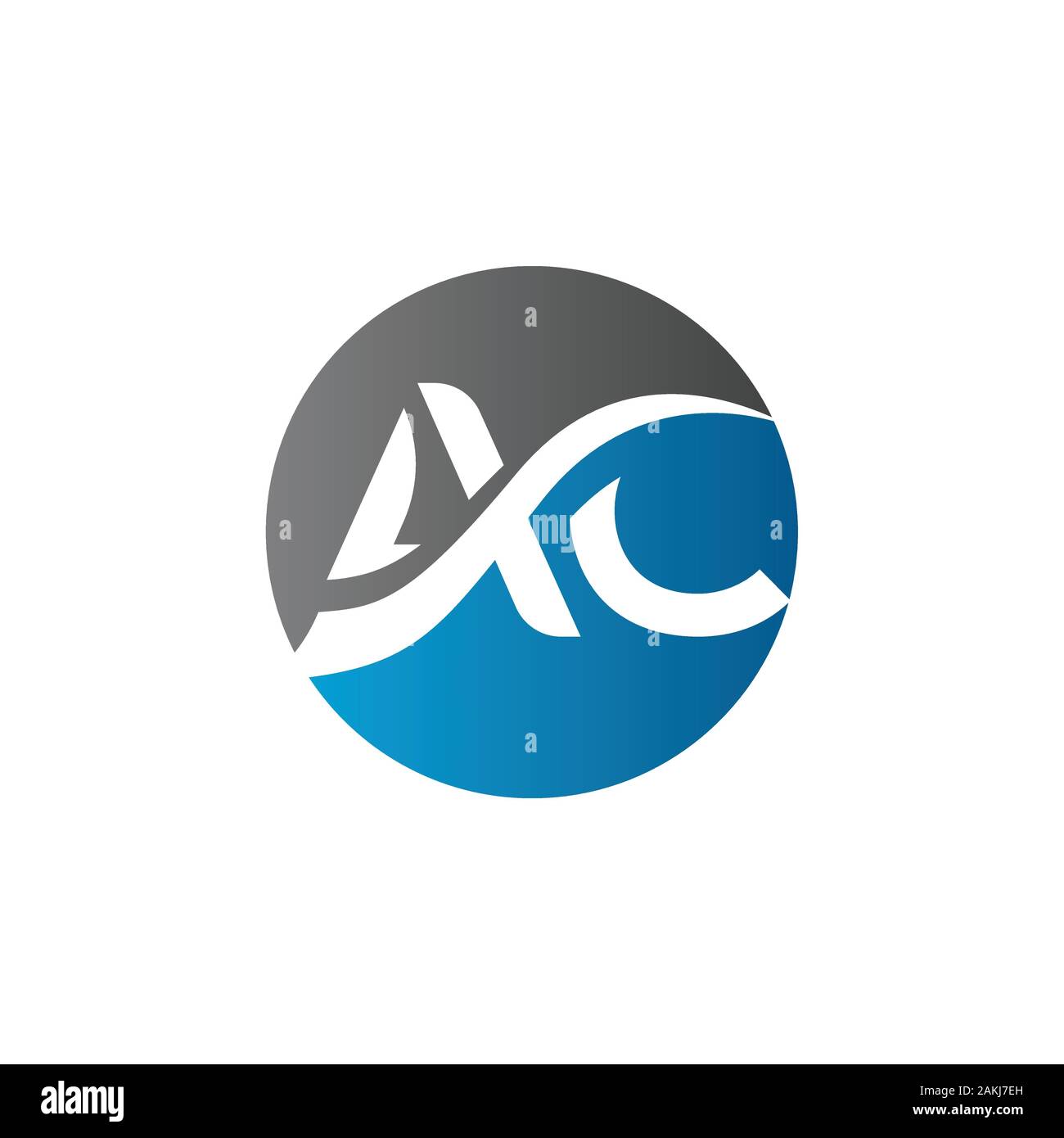 AC iniziale Lettera con logo moderno creativo Business Tipografia template vettoriale. Creative lettera astratta AC vettore Logo. Illustrazione Vettoriale