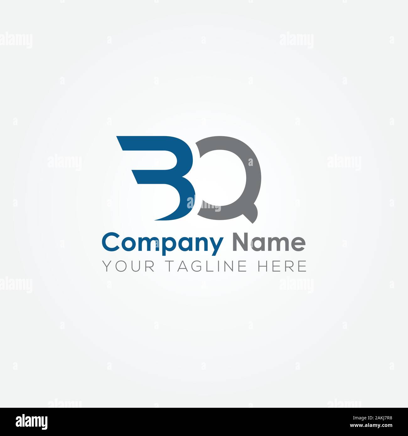 BQ iniziale Lettera con logo moderno creativo Business Tipografia template vettoriale. Creative lettera astratta BQ vettore Logo. Illustrazione Vettoriale