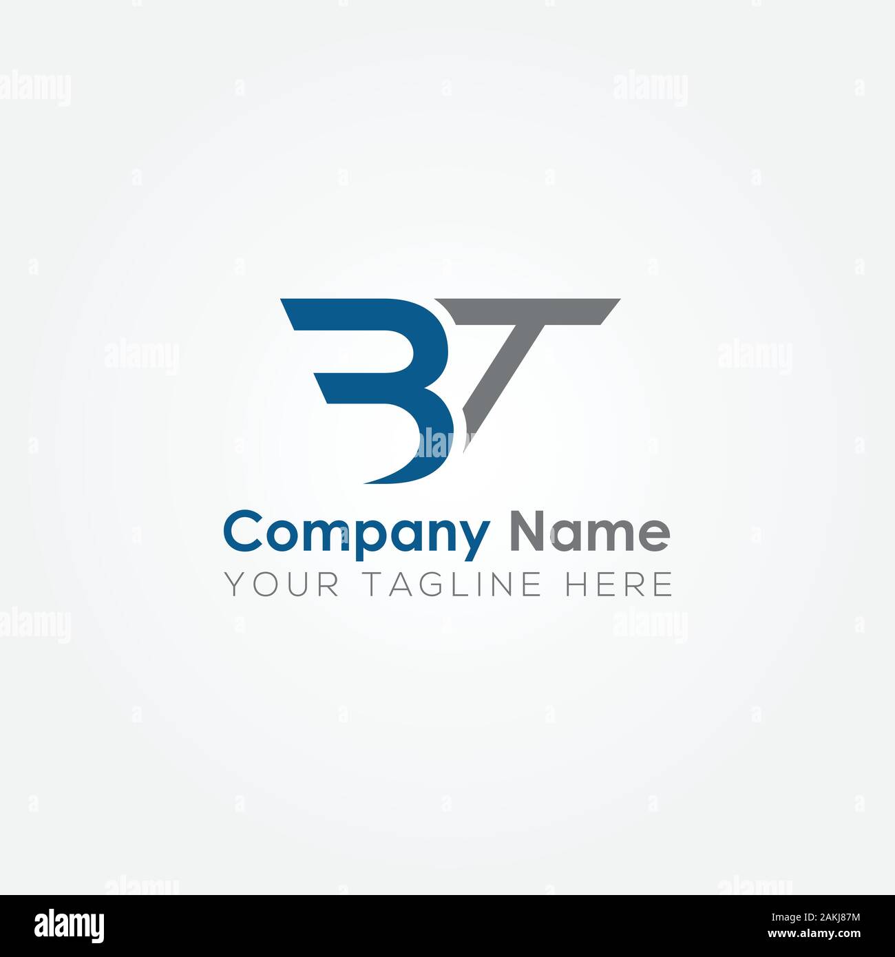 BT iniziale Lettera con logo moderno creativo Business Tipografia template vettoriale. Creative lettera astratta BT vettore Logo. Illustrazione Vettoriale