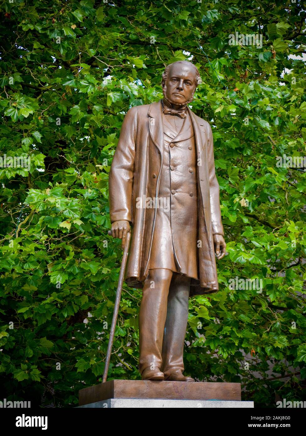 Statua di William Gladstone a Blackburn, Regno Unito Foto Stock