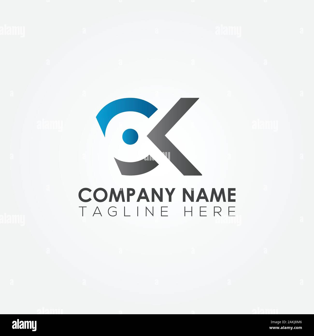 CK iniziale Lettera con logo moderno creativo Business Tipografia template vettoriale. Creative lettera astratta CK Logo Design Illustrazione Vettoriale