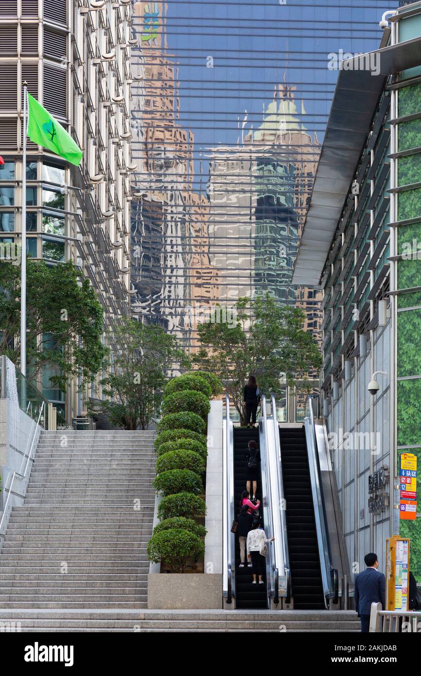 Hong Kong Street Scene, Hong Kong Island, Hong Kong Asia Foto Stock