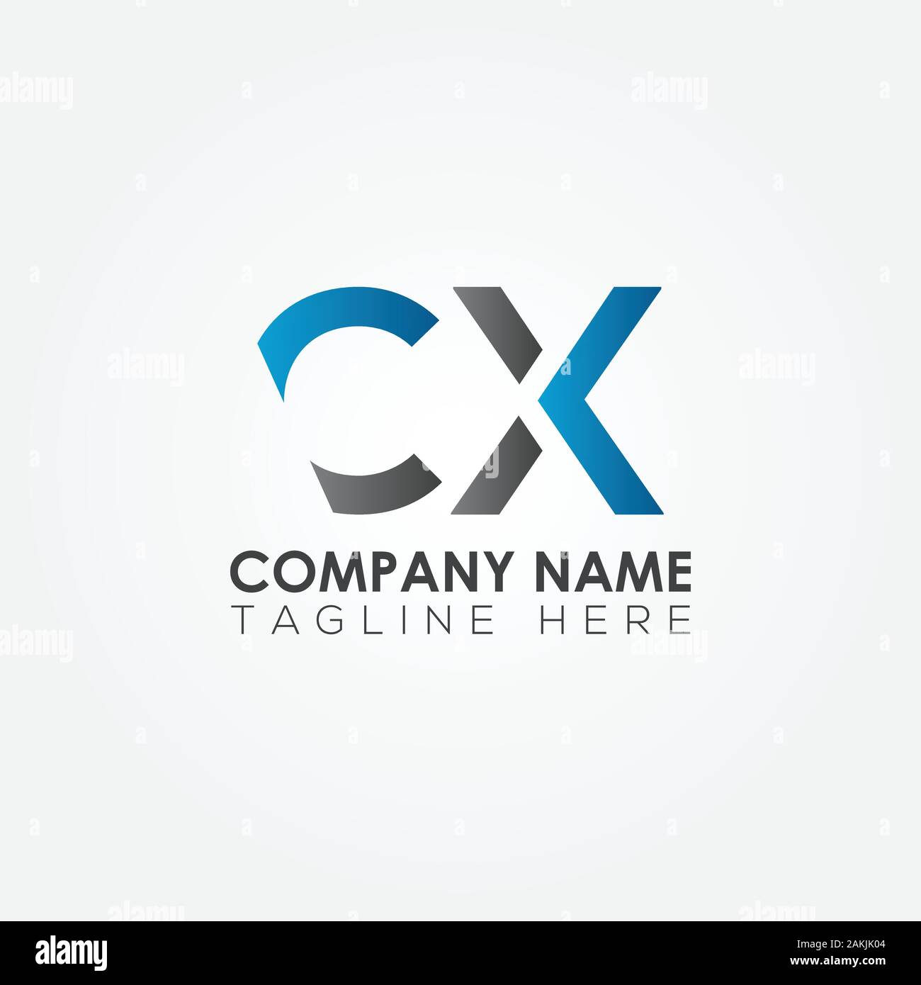 Iniziale lettera CX con logo moderno creativo Business Tipografia template vettoriale. Creative lettera astratta CX Logo Design Illustrazione Vettoriale