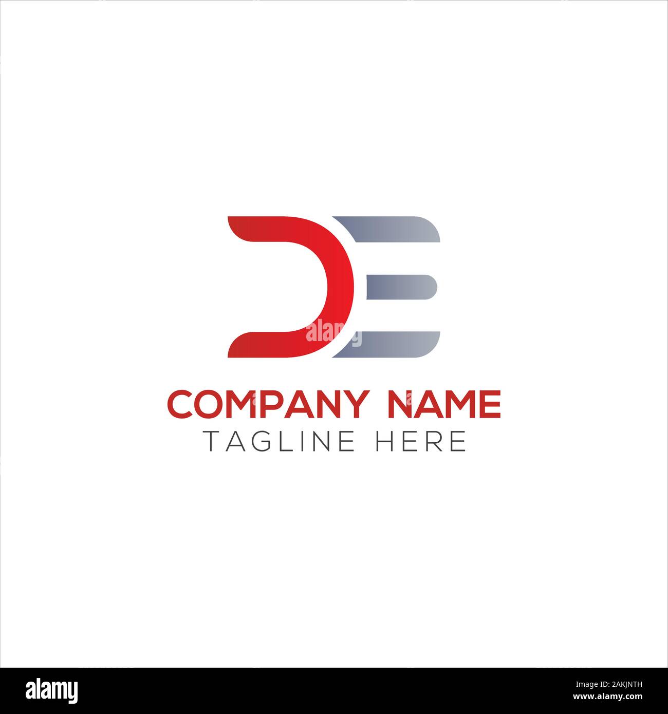 Iniziale DE Lettera con logo moderno creativo Business Tipografia template vettoriale. Creative lettera astratta de vettore Logo. Illustrazione Vettoriale