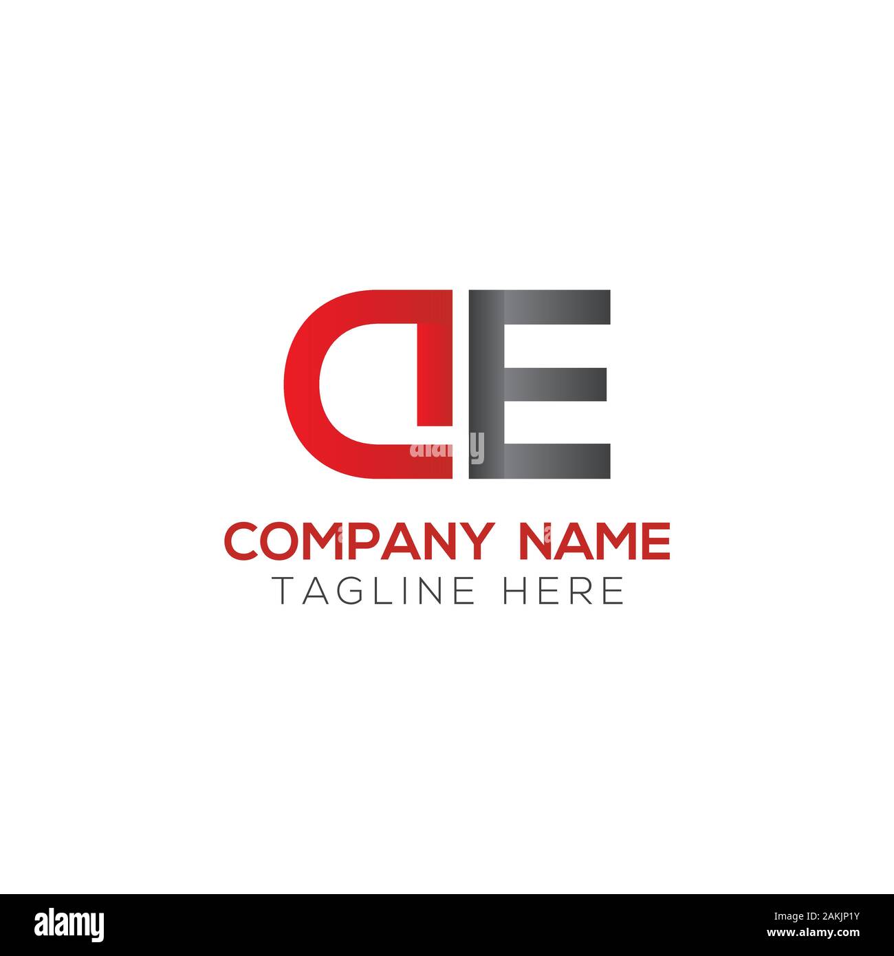 Iniziale DE Lettera con logo moderno creativo Business Tipografia template vettoriale. Creative lettera astratta de vettore Logo. Illustrazione Vettoriale