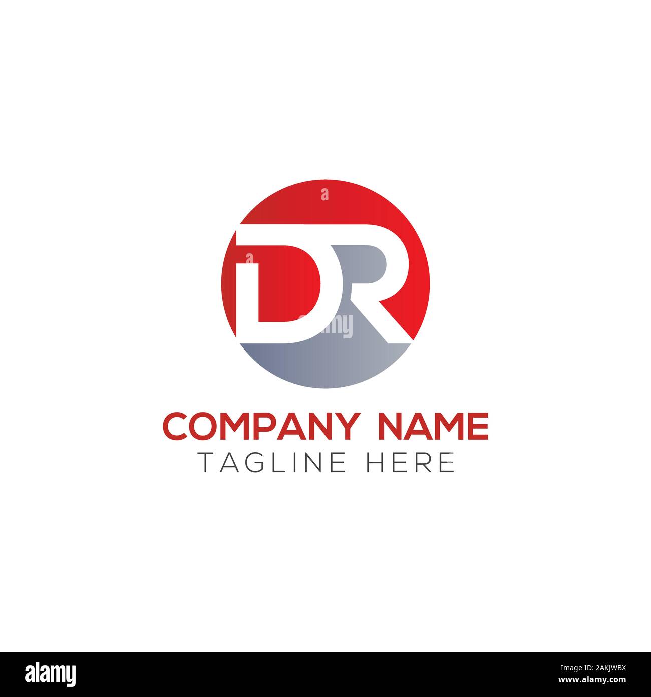 DR iniziale Lettera con logo moderno creativo Business Tipografia template vettoriale. Creative lettera astratta DR vettore Logo. Illustrazione Vettoriale