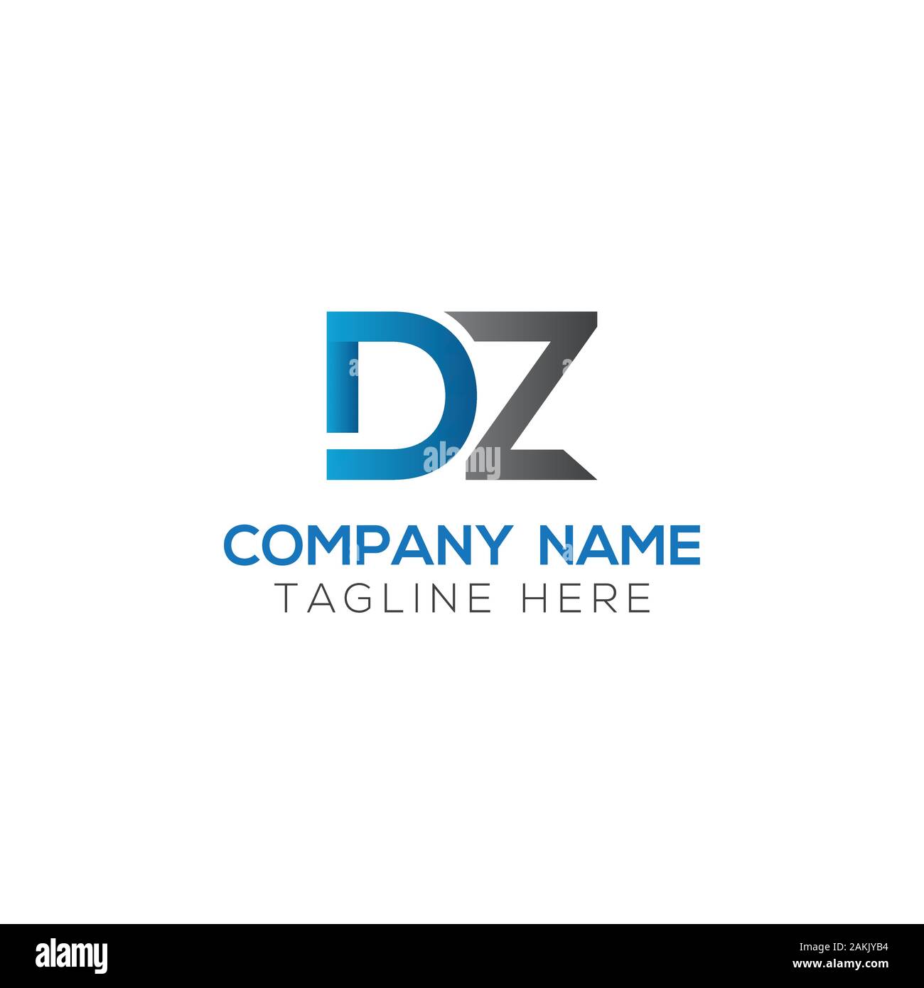 DZ iniziale Lettera con logo moderno creativo Business Tipografia template vettoriale. Creative lettera astratta DZ vettore Logo. Illustrazione Vettoriale