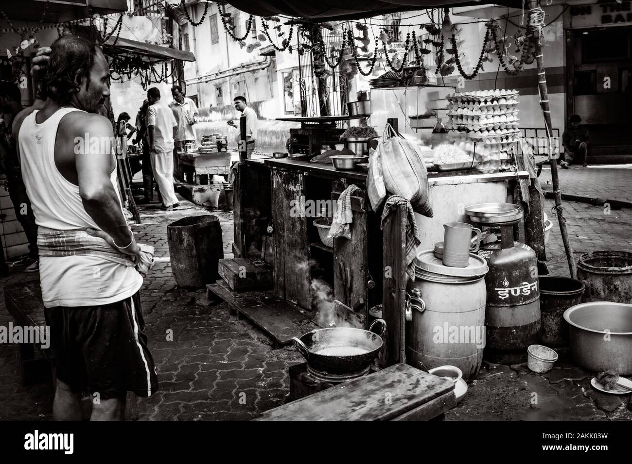 venditore di strada in India Foto Stock