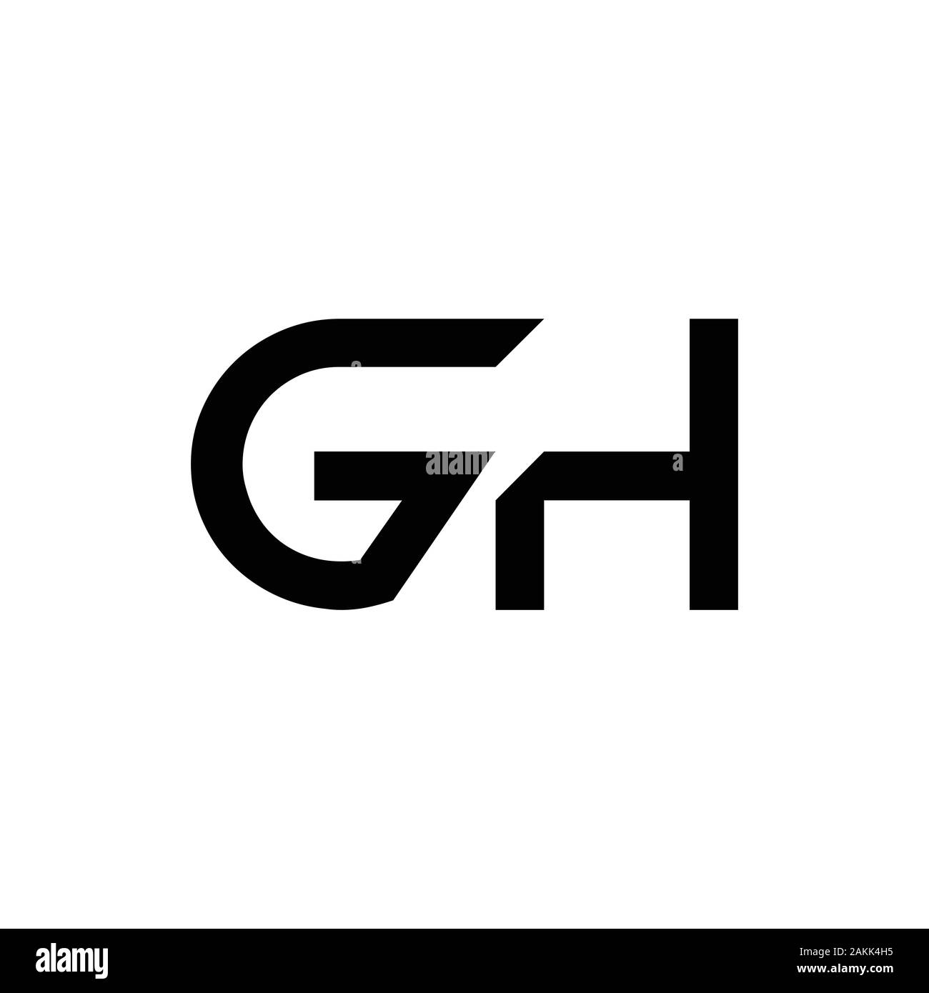 GH iniziale lettera collegata Logo. GH lettere del tipo di Logo Design template vettoriale. Lettera astratta GH logo Design Illustrazione Vettoriale