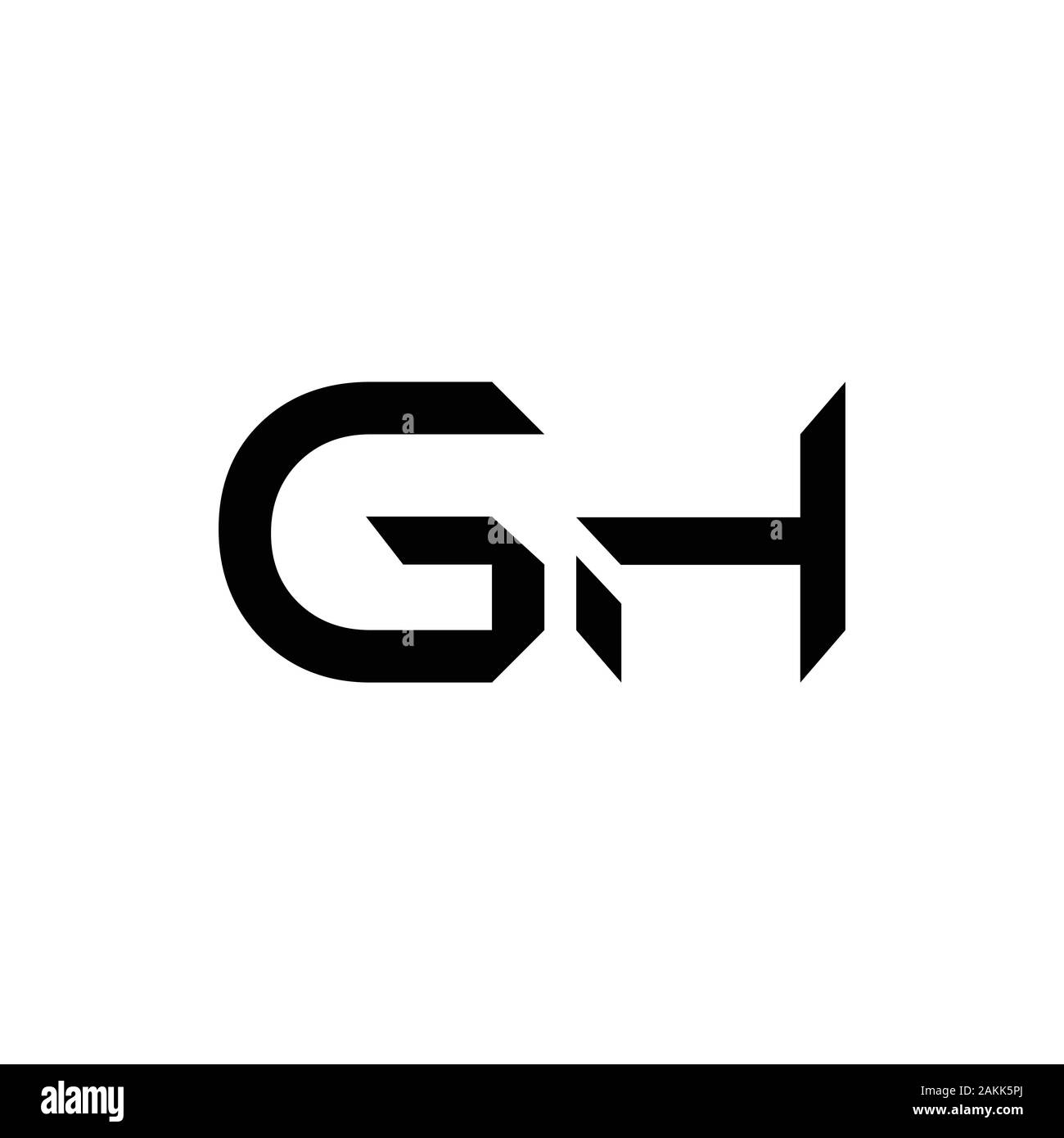GH iniziale lettera collegata Logo. GH lettere del tipo di Logo Design template vettoriale. Lettera astratta GH logo Design Illustrazione Vettoriale