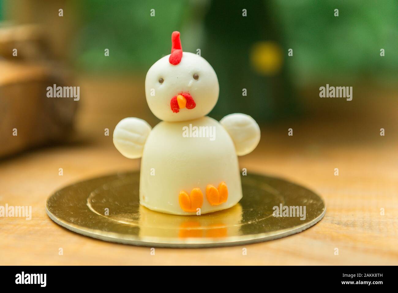 Bambini Decorazione di partito - Agriturismo Tema. Caramella di forma personalizzata. Torta tabella dettaglio. I dolci fatti a mano con grande cura. Infanzia e la gioia del concetto. Copia spa Foto Stock