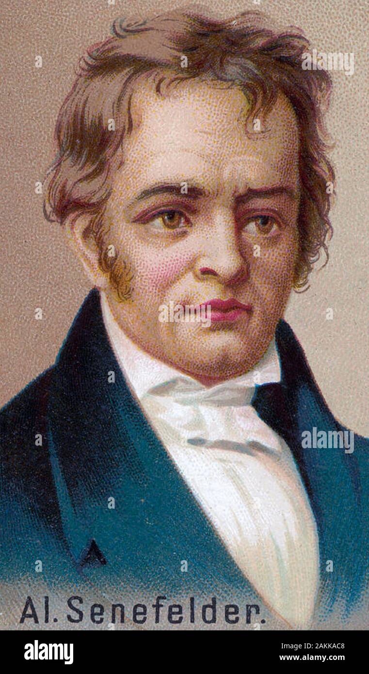 ALOIS SENEFELDER (1771§-1834) attore tedesco e inventore di litografia Foto Stock