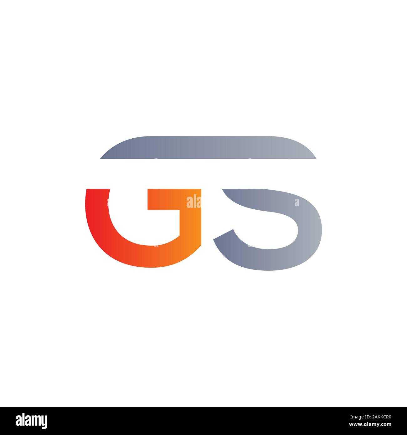 GS iniziale lettera collegata Logo. GS tipo letter Logo Design template vettoriale. Lettera astratta GS logo Design Illustrazione Vettoriale