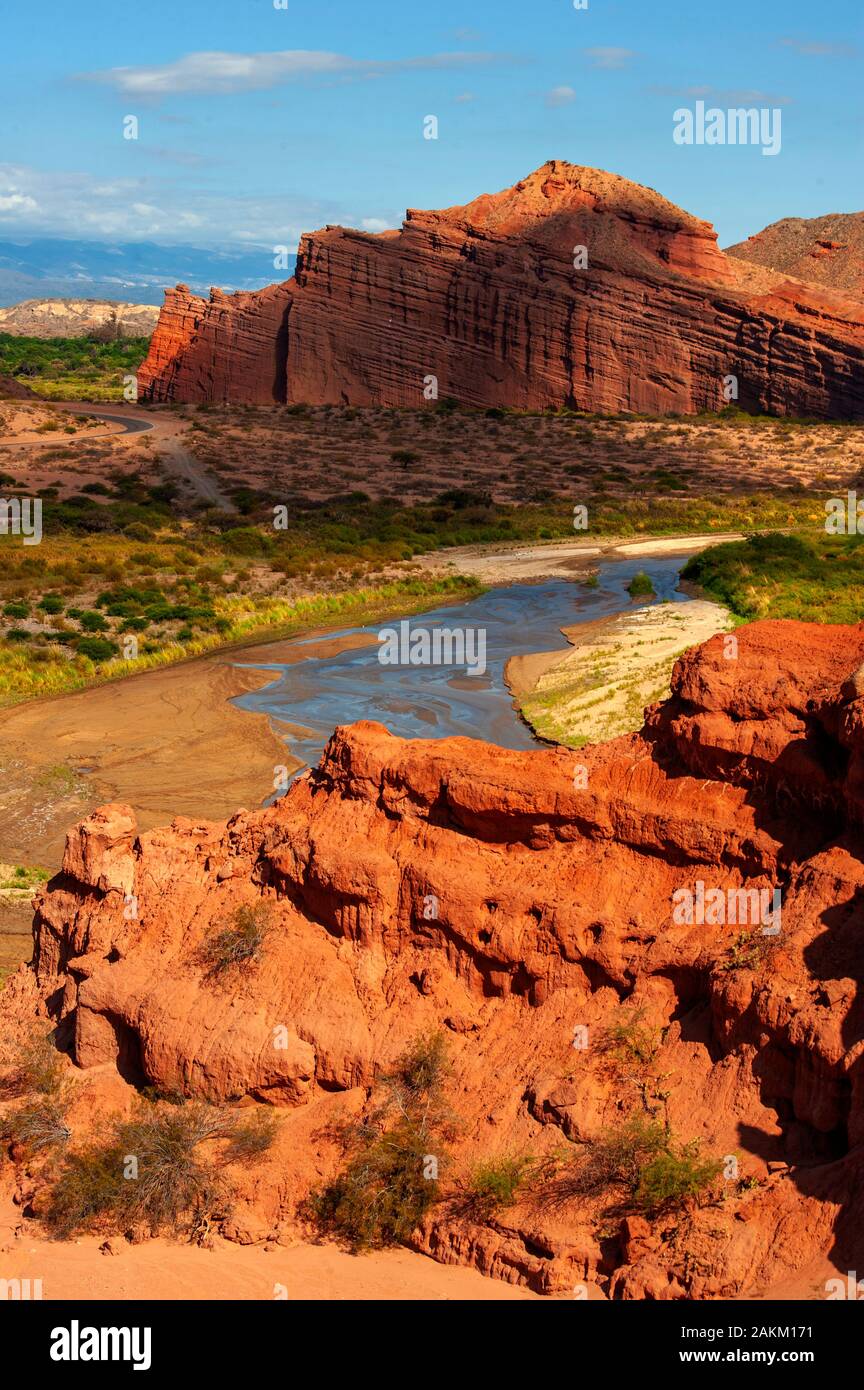 Splendido scenario della Quebrada de Cafayate sulla strada Salta-Cafayate, Argentina Foto Stock