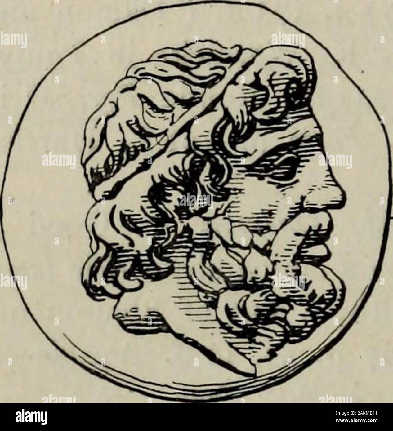 Zeus : uno studio nella antica religione . Pausanias ha preso la Agathos Theosto essere una sorta di Zeus. Tiberio Claudio Xenokles, dopo aver prestato servizio come fire-bearer, impostare analtar ad Epidauro nel 224 a. D. Il locale di Agathos Theos, il quale ha rappresentato come achthonian Zeus con uno scettro nella sua mano destra un cornu copiae nella sua sinistra e un snakewriggling sotto (P. Cavvadias Fouilles dEpidaure Athenes 1893 i. 45 n. 44, HarrisonThemis p. 285 f. la fig. 75, M. Frankel nel inscr. Gr. Pelop. io no. 1059 ^^^^ il numero -wBand no. cerchio 2 Ib. p. 186 eventualmente destinati a un serpente che emerge dal suo foro (?); cp. anotherbl Foto Stock