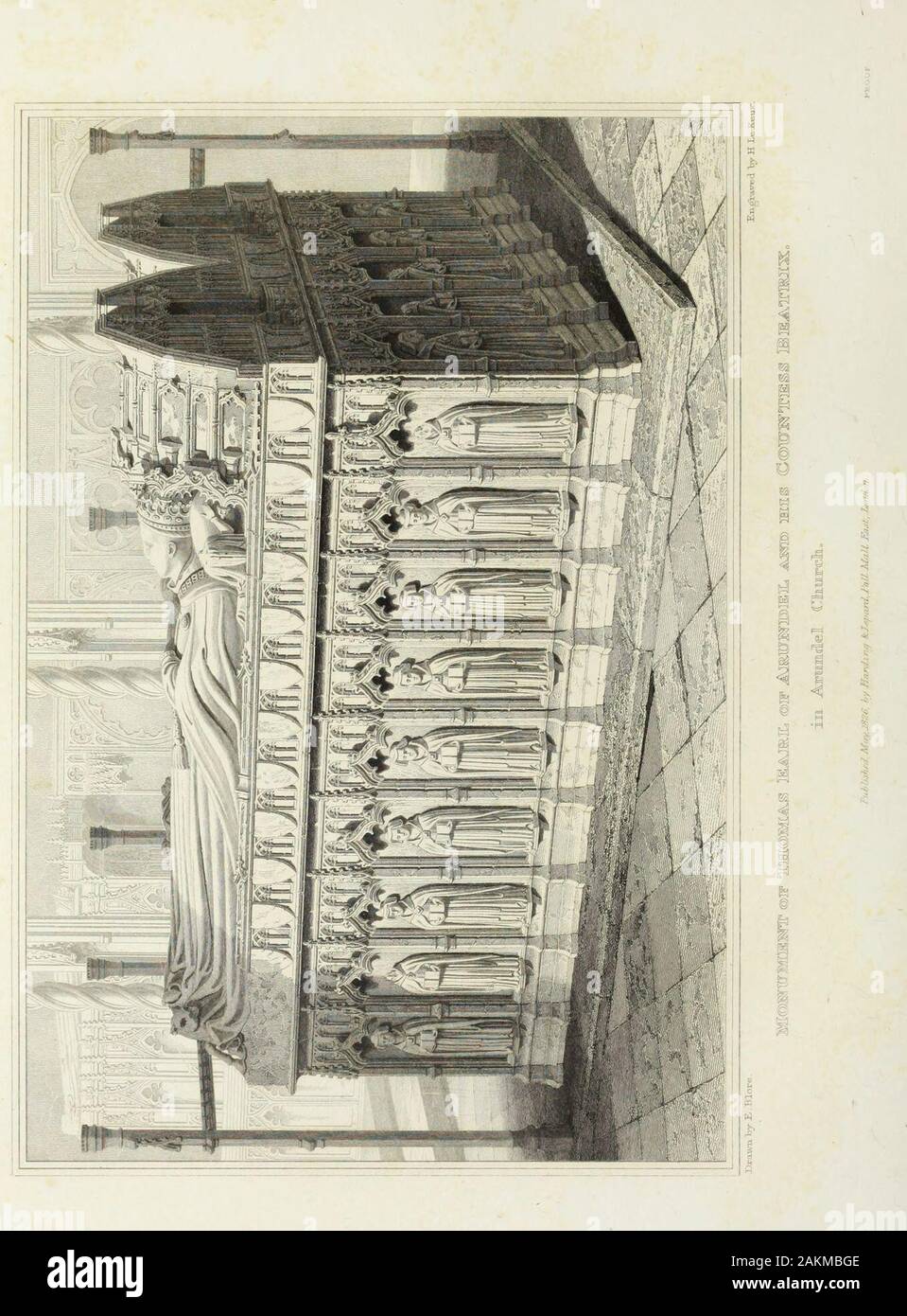 I resti monumentali di nobili e illustri persone : comprendente la camera sepolcrale antichità di Gran Bretagna . es, tre escallops 2 & 1, Argent. Thomas Baron Dacre. Morì 36 H. 6. 11. O su un capo gules, tre piastre. San Tommaso de Camois, cavaliere della Giarrettiera. Morì 9 H. 5. 12. Azure, una curva, o. Richard Barone Scrope de Bolton. Egli morì il 7 H. 5.20 re d'Inghilterra. 13. Argent su un capo azzurro, due triglie o trafitto gules. William Clinton, il Barone Clinton e dire. Morì 11 H. 6. 14. Azure, un fret, o. Amondeville? 15. Azure, un capo frastagliata, o. Dunham? In aggiunta a questi, sembra Foto Stock