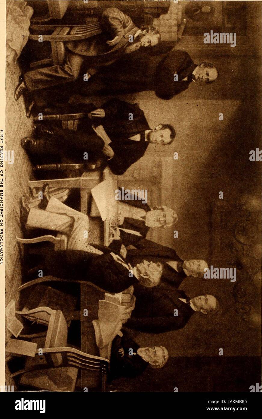 Abraham Lincoln . , E sempre liberi. Il 30 dicembre dello stesso anno hepresented a ciascun membro della cabineta copia del progetto che aveva fatto del newand final Proclama di emancipazione.Il giorno successivo il membri del gabinetto broughtback le loro critiche e suggerimenti sul progetto che egli aveva loro dato, equando la riunione Lincoln ri-scritto la proclamazione in conformitàalle suggerimenti, ma non sostituireil principali disposizioni del proprio progetto. Il 1 gennaio 1863, il solito NewYears Giorno ricevimento ha avuto luogo a theexecutive mansion in mattinata. Aftergreeting persone per circa tre ore Foto Stock