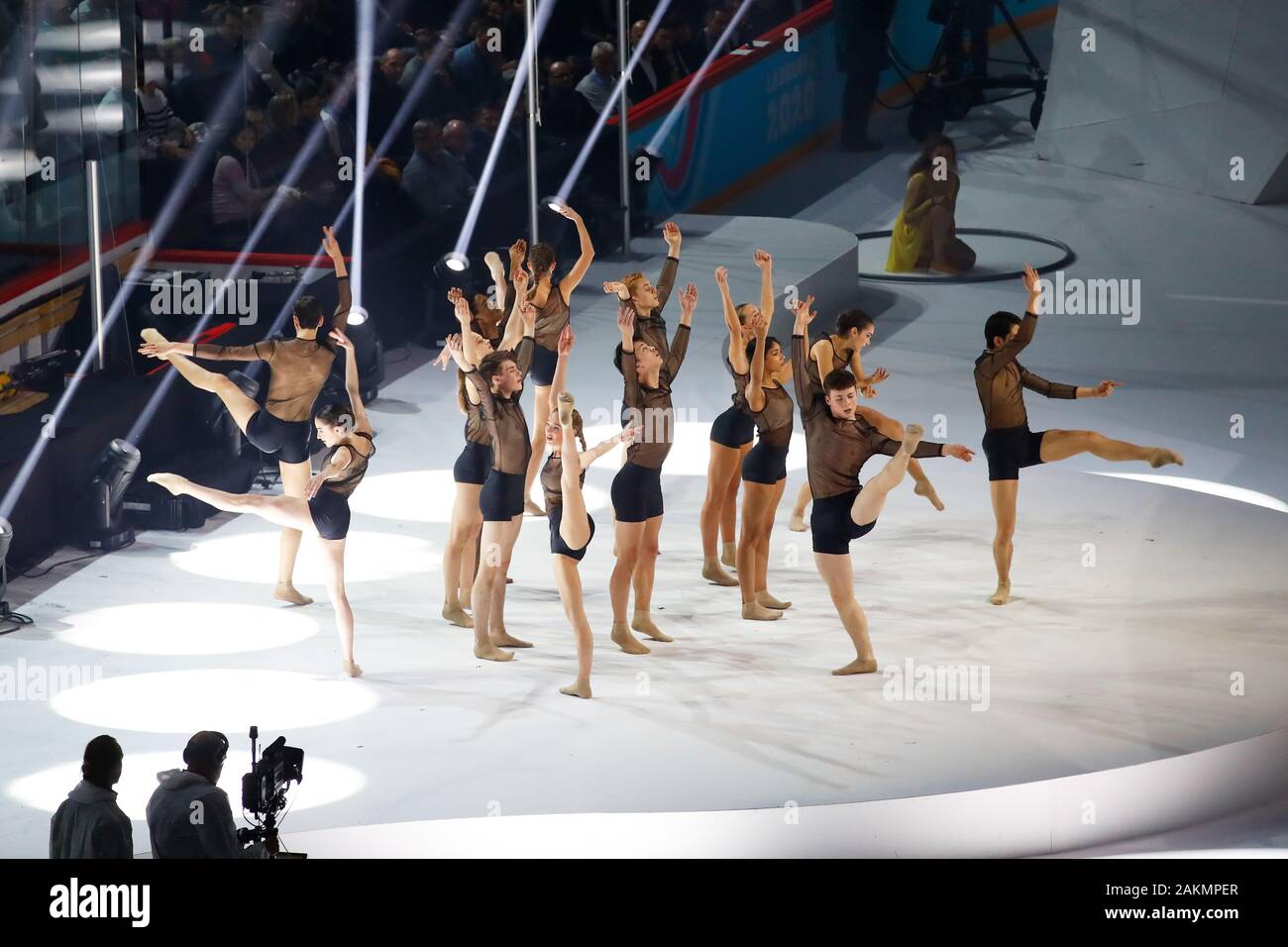 Vaudoise arena, Losanna, Svizzera. Il 9 gennaio, 2020. Vista generale, 9 gennaio 2020 - Cerimonia di apertura : Cerimonia di apertura durante il Lausanne 2020 Inverno Olimpiadi della Gioventù a Vaudoise arena, Losanna, Svizzera. Credito: Naoki Morita AFLO/sport/Alamy Live News Foto Stock