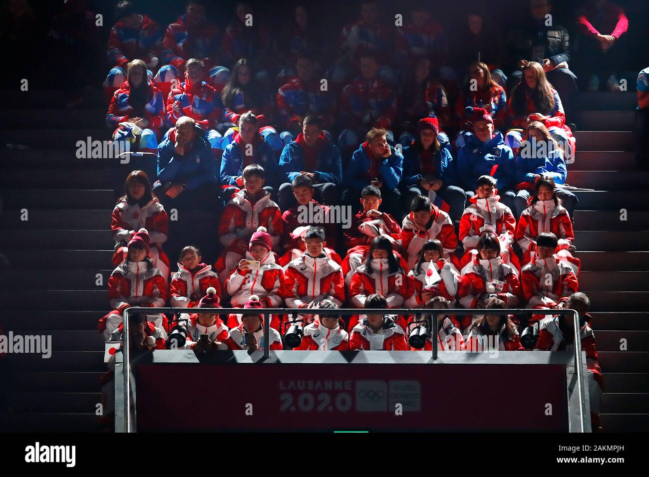 Vaudoise arena, Losanna, Svizzera. Il 9 gennaio, 2020. Vista generale, 9 gennaio 2020 - Cerimonia di apertura : Cerimonia di apertura durante il Lausanne 2020 Inverno Olimpiadi della Gioventù a Vaudoise arena, Losanna, Svizzera. Credito: Naoki Morita AFLO/sport/Alamy Live News Foto Stock