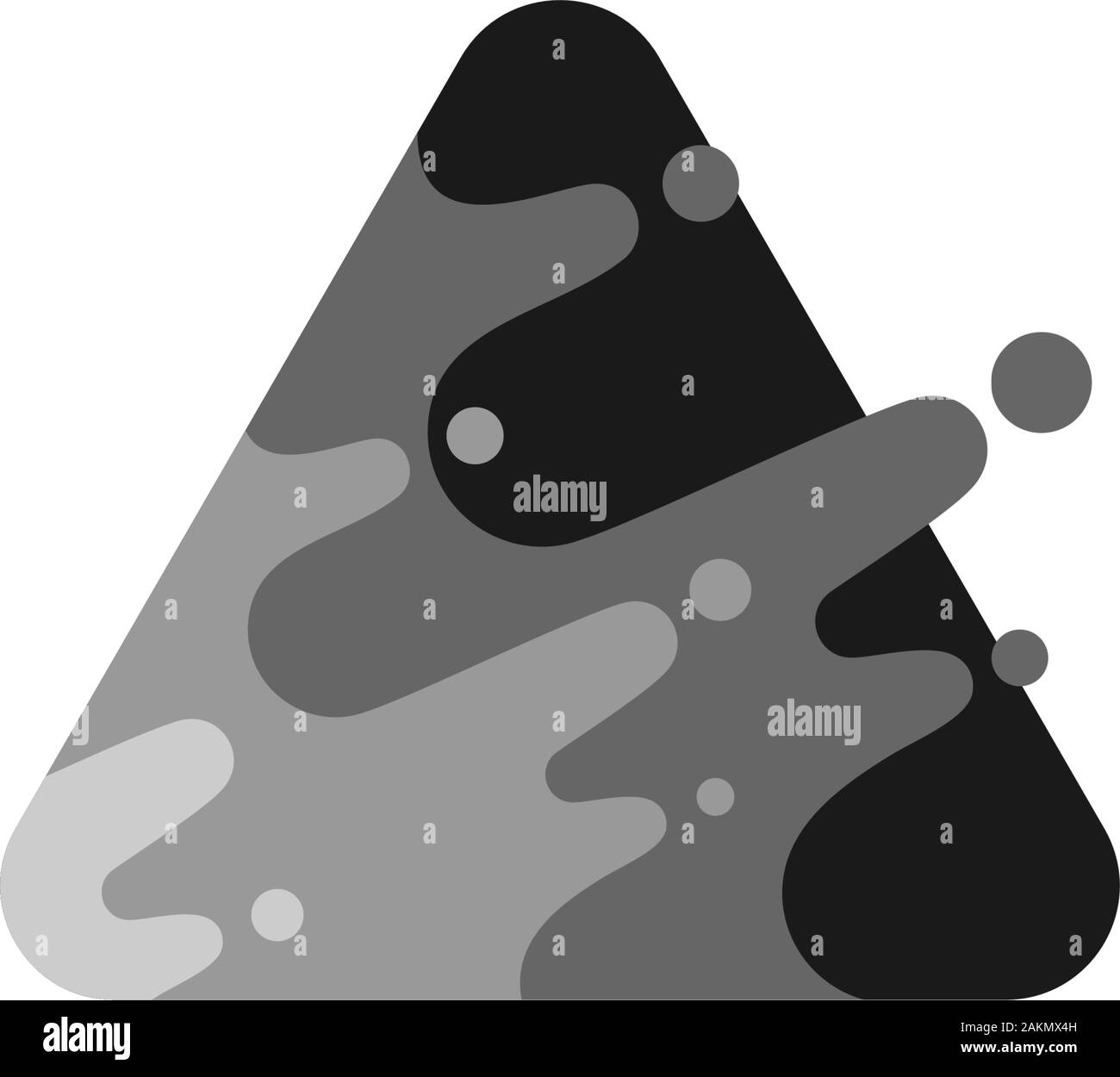 Triangolo 3d liquido motion design decorazione vettore logo Illustrazione Vettoriale